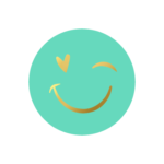 Smiley mint / goud